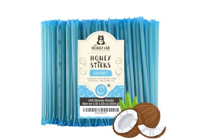 Image: The Honey Jar Honey Sticks Coconut Flavor (100 Count)