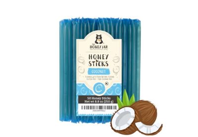 Image: The Honey Jar Honey Sticks Coconut Flavor (50 Count)