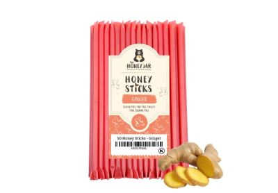 Image: The Honey Jar Honey Sticks Ginger Flavor (50 Count)