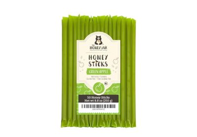 Image: The Honey Jar Honey Sticks Green Apple Flavor (50 Count)