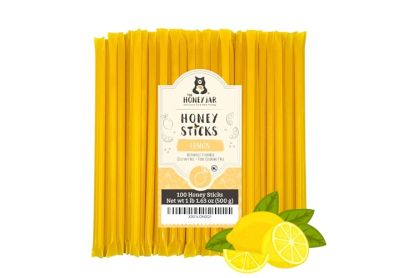 Image: The Honey Jar Honey Sticks Lemon Flavor (100 Count)