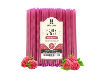 Image: The Honey Jar Honey Sticks Raspberry Flavor (100 Count)