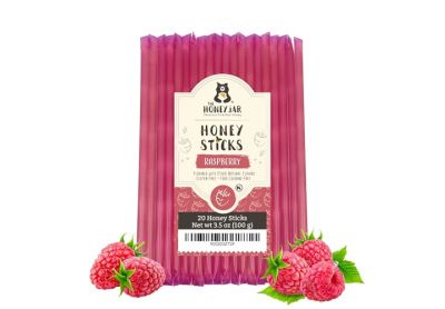 Image: The Honey Jar Honey Sticks Raspberry Flavor (20 Count)