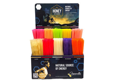 Image: The Honey Jar Honey Sticks Variety Pack Retail Display (500 Count)