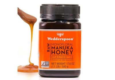 Image: Wedderspoon Raw Monofloral Manuka Honey KFactor 16 (500g)
