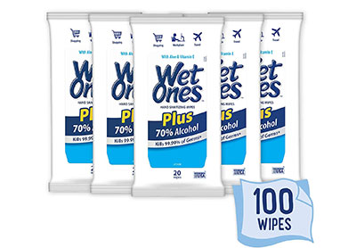 Image: Wet Ones 70% Alcohol Hand Sanitizer Wipes (by Wet Ones)