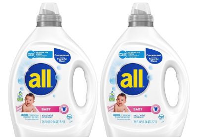 Image: All 100-Loads Baby Light Scent Laundry Detergent Liquid (2.21L x 2 Pack)