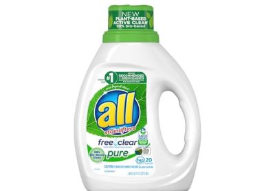 Image: All 20-Loads Free Clear Scent Free Pure Laundry Detergent Liquid (1.06L)