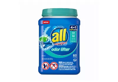 Image: ALL 4 In 1 Mighty Pacs Laundry Detergent With Odor Lifter (by ALL)