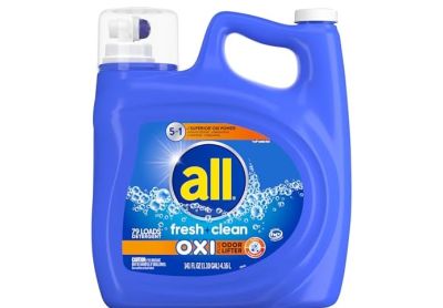Image: All 79-Loads Fresh + Clean 5-in-1 Oxi Plus Odor Lifter Fresh Scent Laundry Detergent Liquid (4.16L)