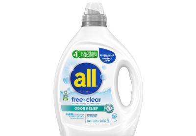 Image: All 90-Loads Free Clear Odor Relief Scent Free Laundry Detergent Liquid (2.36L)