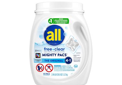 Image: All Mighty Pacs Free Clear 4-in-1 Scent Free The Original Laundry Detergent Pacs (60 Count)