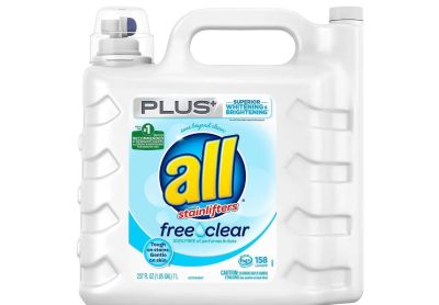 Image: All Plus 158-Loads Free Clear Scent Free Laundry Detergent Liquid (7L)