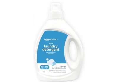 Image: Amazon Basics 110-Loads Super Concentrated Clean Linen Scent Laundry Detergent Liquid (2.43L)