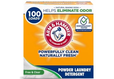 Image: Arm & Hammer 100-Loads Free & Clear Scent Free Laundry Detergent Powder (6.16Lb)