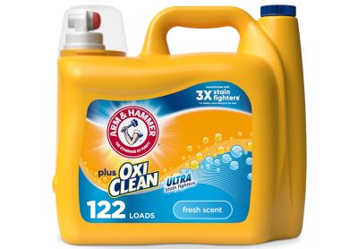 Image: Arm & Hammer 122-Loads Plus OxiClean Fresh Scent Ultra Stain Fighters Laundry Detergent Liquid (4.69L)