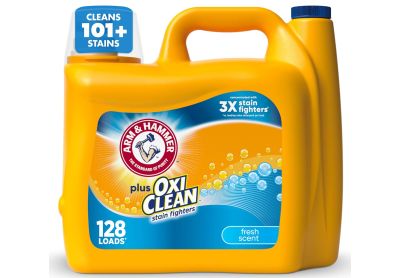 Image: Arm & Hammer 128-Loads Plus OxiClean Fresh Scent Stain Fighters Laundry Detergent Liquid (4.92L)