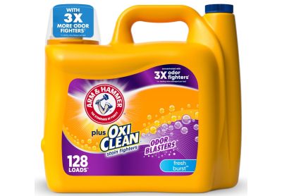Image: Arm & Hammer 128-Loads Plus OxiClean Odor Blasters Fresh Burst Scent Laundry Detergent Liquid (4.92L)