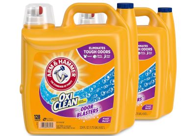 Image: Arm & Hammer 128-Loads Plus OxiClean Odor Blasters Fresh Burst Scent Laundry Detergent Liquid (6.62L x 2 Pack)