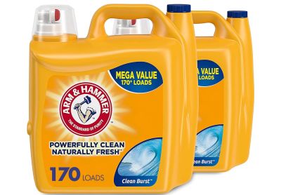 Image: Arm & Hammer 170-Loads Clean Burst Fresh Scent Laundry Detergent Liquid (7.54L x 2 Pack)