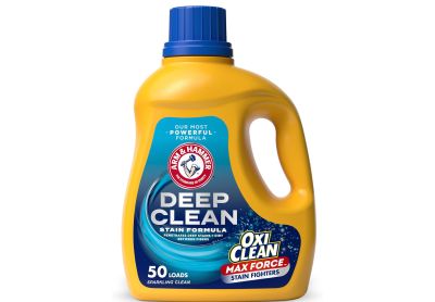 Image: Arm & Hammer 50-Loads Deep Clean Plus OxiClean Max Force Stain Fighters Sparkling Clean Scent Laundry Detergent Liquid (2.22L)