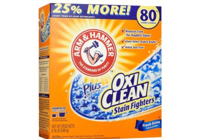 Image: Arm & Hammer 80-Loads Plus OxiClean Stain Fighters Fresh Scent Laundry Detergent Powder (6.16Lb)