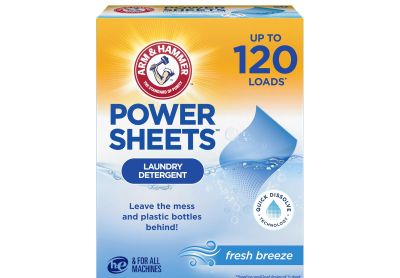 Image: Arm & Hammer Fresh Breeze Scent Laundry Detergent Power Sheets (60 Count)