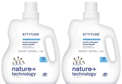 Image: Attitude 36-Loads Wildflowers Scent Laundry Detergent Liquid (1.8L x 2 Pack)