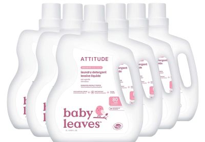 Image: Attitude 80-Loads Scent Free Concentrated Baby Laundry Detergent Liquid (2L x 6 Pack)