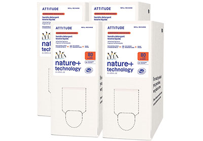 Image: Attitude 80-Loads Summer Berries Scent Concentrated Laundry Detergent Liquid Refill (2L x 4 Pack)