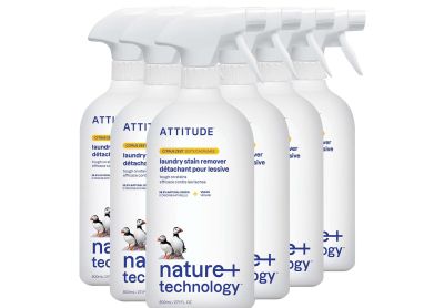 Image: Attitude Citrus Zest Scent Laundry Stain Remover Spray (27.1 oz x 6 Pack)