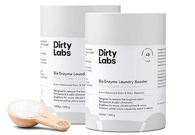 Image: Dirty Labs 48-Loads Free & Clear Scent Bio Enzyme Laundry Booster Powder (1.05Lb x 2 Pack)