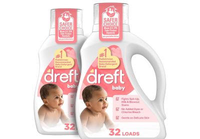 Image: Dreft Baby 32-Loads Baby Fresh Scent Laundry Detergent Liquid (1.36L x 2 Pack)