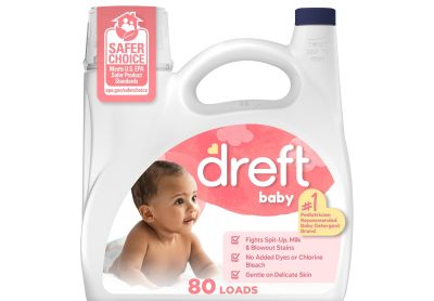 Image: Dreft Baby 80-Loads Baby Fresh Scent Laundry Detergent Liquid (3.1L)