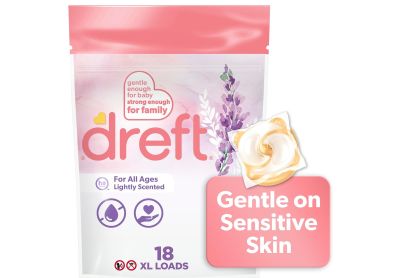 Image: Dreft For All Ages Lavender Scent Laundry Detergent XL Pacs (18 Count)
