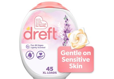 Image: Dreft For All Ages Lavender Scent Laundry Detergent XL Pacs (45 Count)