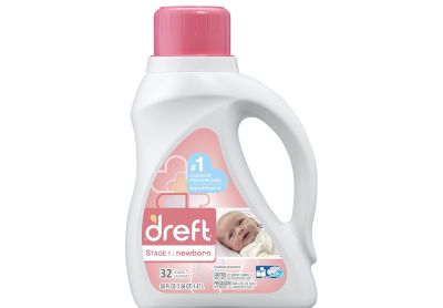 Image: Dreft Stage 1 Newborn 32-Loads Baby Fresh Scent Laundry Detergent Liquid (1.47L)