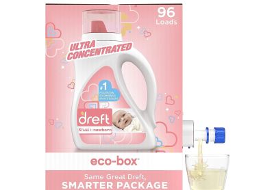 Image: Dreft Stage 1 Newborn 96-Loads Baby Fresh Scent Ultra Concentrated Laundry Detergent Liquid Eco-Box (3.1L)