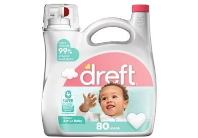 Image: Dreft Stage 2 Active Baby 80-Loads Baby Fresh Scent Laundry Detergent Liquid (3.1L)