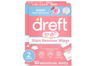 Image: Dreft To Go Fresh Scent Travel Size Instant Stain Remover Wipes (10 x 2 Pack)