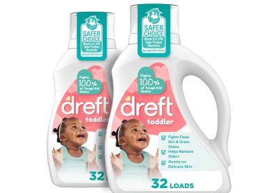 Image: Dreft Toddler 32-Loads Baby Fresh Scent Laundry Detergent Liquid (1.36L x 2 Pack)