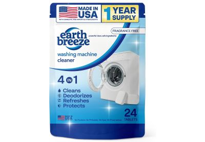 Image: Earth Breeze Scent Free Washing Machine Cleaner Tablets (24 Count)