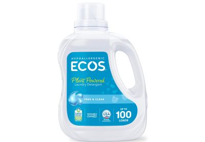 Image: Ecos 100-Loads Free & Clear Scent Plant-Powered Laundry Detergent Liquid (2.96L)