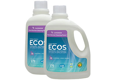 Image: Ecos 170-Loads Lavender Scent Plant-Powered Laundry Detergent Liquid with Softener (5.03L x 2 Pack)