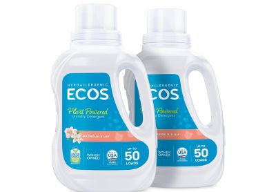 Image: Ecos 50-Loads Magnolia Lily Scent Plant-Powered Laundry Detergent Liquid (1.48L x 2 Pack)