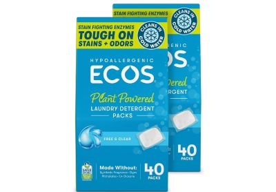 Image: Ecos Free & Clear Scent Plant-Powered Laundry Detergent Packs (40 x 2 Pack)