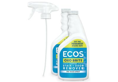 Image: Ecos Oxo Brite Scent Free Laundry Stain + Odor Remover Pre-Wash Spray (22 oz x 2 Pack)
