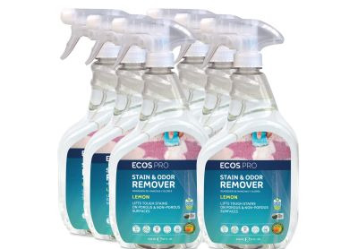 Image: Ecos Pro Lemon Scent Laundry Stain & Odor Remover Spray (32 oz x 6 Pack)