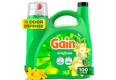 Image: Gain 100-Loads Original Scent Laundry Detergent Liquid with Odor Defense (3.9L)