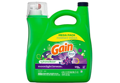 Image: Gain 107-Loads Moonlight Breeze Scent Laundry Detergent Liquid with Aroma Boost (4.55L)